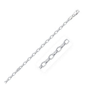 Bids.com 3.2mm 14k White Gold Oval Rolo Chain Necklaces White Smoke 18 / White Gold,One / White Gold