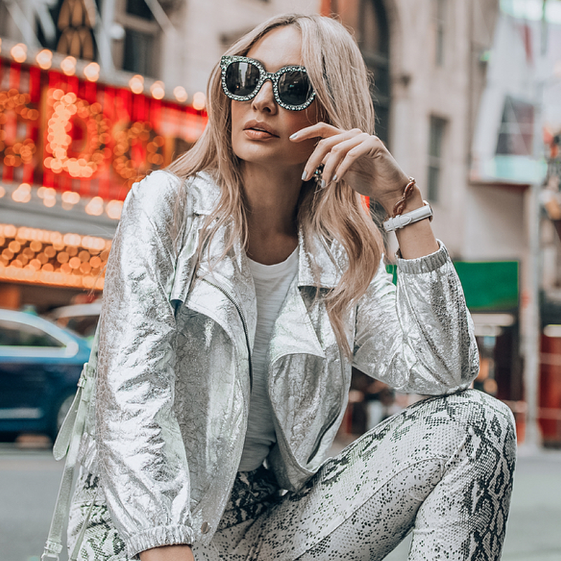 zeroUV Women's Trendy Star Rhinestone Horned Rim Sunglasses C579 Sunglasses Gray Black Smoke,Clear Smoke Gradient,Tortoise Amber