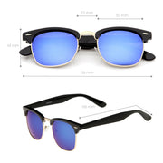 zeroUV Retro Horned Rim Half Frame Flash Mirror Lens Sunglasses 9309 Sunglasses White Smoke Black Ice,Black Fire,Black Midnight,Shiny Black Mirror,Matte Black Mirror,White Sun,White Ice,Tortoise Ice,White Rainbow,Tortoise Midnight,Black Sun,Tortoise Fire,Rose Mirror
