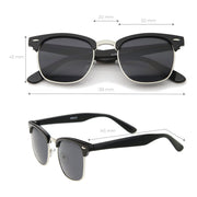 zeroUV Indie Half Frame Horned Rim Vintage Inspired Sunglasses 2934 Sunglasses White Smoke Black Silver Smoke,Tortoise Gold Smoke,Black Gold Smoke,Tortoise Gold Amber,Tortoise Gold G15,Matte Black G15,Black Gold G15,Black Gold Lavender,Black Brown