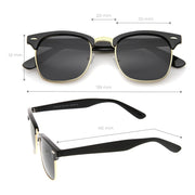 zeroUV Indie Half Frame Horned Rim Polarized Lens Sunglasses 2936 Sunglasses White Smoke Black Gold Smoke,Tortoise Brown,Matte Black Yellow,Shiny Black Yellow,Black Silver Smoke