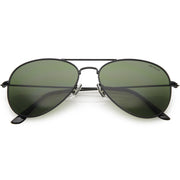 zeroUV Original Classic Metal Military Aviator Sunglasses 1041 58mm Sunglasses White Smoke Black Green