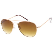 zeroUV Medium Classic Retro Metal Frame Aviator Sunglasses 53mm 1372 Sunglasses White Smoke Gold,Black Smoke,Bronze,Silver,Gunmetal,Black Green,Black / Lavender
