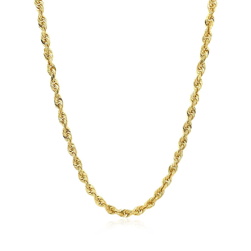 Bids.com 3.0mm 14k Yellow Gold Solid Diamond Cut Rope Chain Necklaces White Smoke 16 / Yellow Gold,18 / Yellow Gold,20 / Yellow Gold,22 / Yellow Gold,24 / Yellow Gold,30 / Yellow Gold,One / Yellow Gold