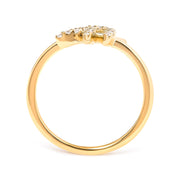 Bids.com 10K Yellow Gold 1/10 Cttw Diamond Leaf and Branch Ring (H-I Color, I1-I2 Clarity) - Ring Size 7 Rings White Smoke 7 / Yellow.Gold,6 / Yellow.Gold,8 / Yellow.Gold