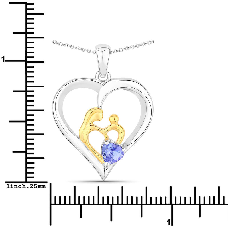 Bids.com 0.45 Carat Genuine Tanzanite .925 Sterling Silver Pendant Pendants White Smoke size 18.00