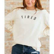 Sunflower Motherhood Tired Sweatshirt Clothing Light Gray Small / Black,Small / Cream,Medium / Black,Medium / Cream,Large / Black,Large / Cream,Extra Large / Black,Extra Large / Cream