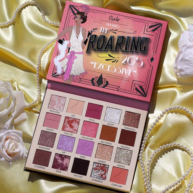 Rude Cosmetics The Roaring 20's Eyeshadow Palette - Excessive Eye Shadow Rosy Brown Excessive