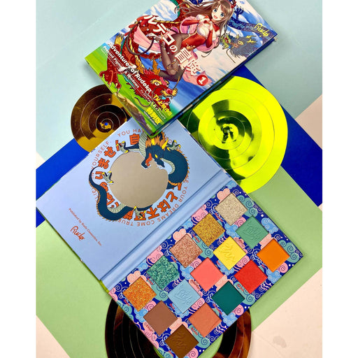 Rude Cosmetics Manga Collection Pressed Pigments & Shadows Palette - Adventures of Rudeko Eye Shadow Gray Adventures of Rudeko