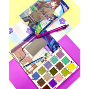 Rude Cosmetics Manga Collection Pressed Pigments & Shadows Palette - Attitude Academia Eye Shadow Antique White Attitude Academia