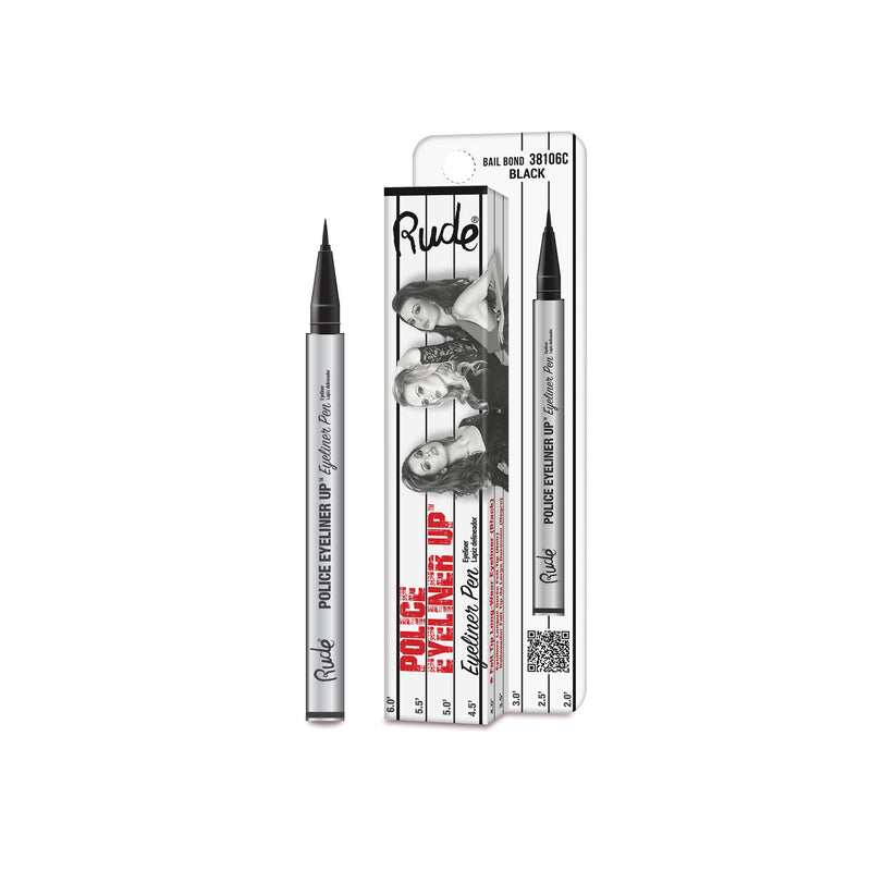 Rude Cosmetics Police Eyeliner Up Eyeliner Pen Eyeliner Lavender Bail Bond (Black) CARDED