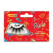 Rude Cosmetics Essential Faux Mink Deluxe 3D Lashes False Eyelashes Red Goddess
