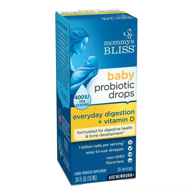 Mommy's Bliss Mommy's Bliss Baby Probiotic Drops Plus Vitamin D – 0.34 Fl Oz Vitamins & Supplements Dark Cyan