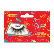 Rude Cosmetics Essential Faux Mink Deluxe 3D Lashes False Eyelashes Red Honey