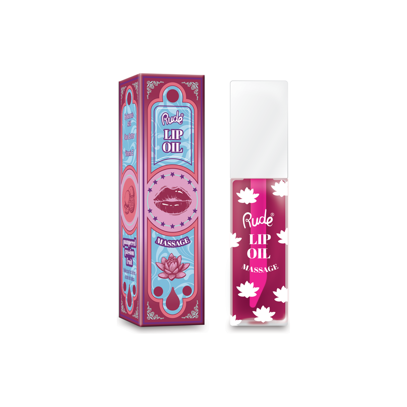 Rude Cosmetics Lip Oil Massage Lip Oil Maroon Pampered Passionfruit