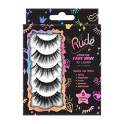 Rude Cosmetics Essential Faux Mink 3D Lashes 5 Variety Pack False Lashes Gray Humor Me