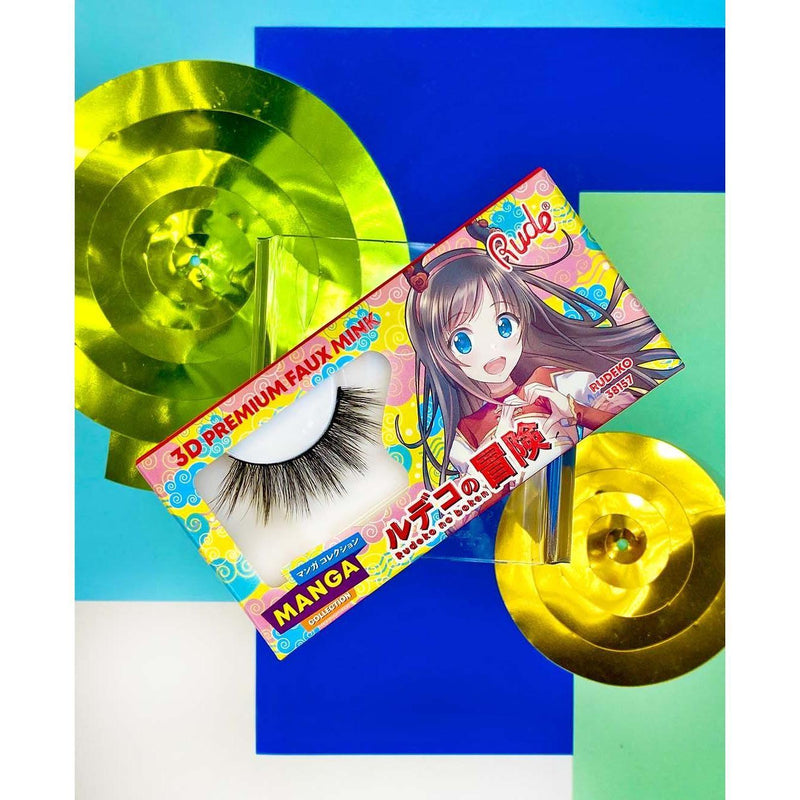 Rude Cosmetics Manga 3D Faux Mink Lashes False Eyelashes Khaki Rudeko,Kirei-Sama,Sawa-Chan,Neko-Chan