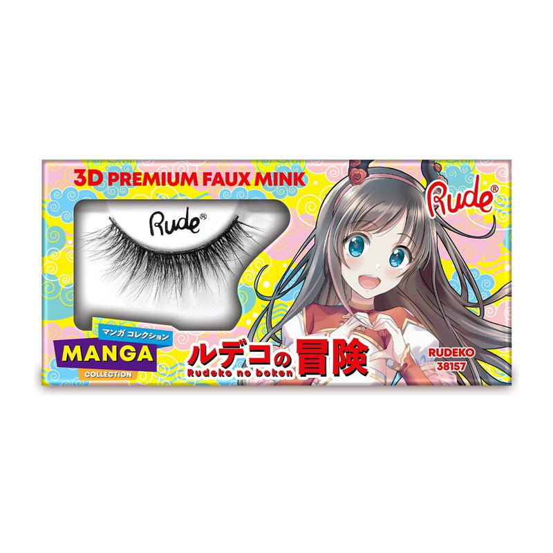 Rude Cosmetics Manga 3D Faux Mink Lashes False Eyelashes Light Gray Rudeko