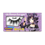 Rude Cosmetics Manga 3D Faux Mink Lashes False Eyelashes Dark Gray Neko-Chan