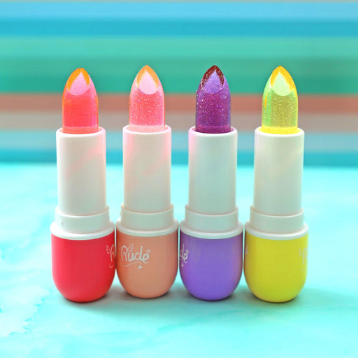 Rude Cosmetics Manga Collection Lip Balm Lip Balms Light Steel Blue Watermelon Kiss,Peach Kiss,Grape Kiss,Pineapple Kiss