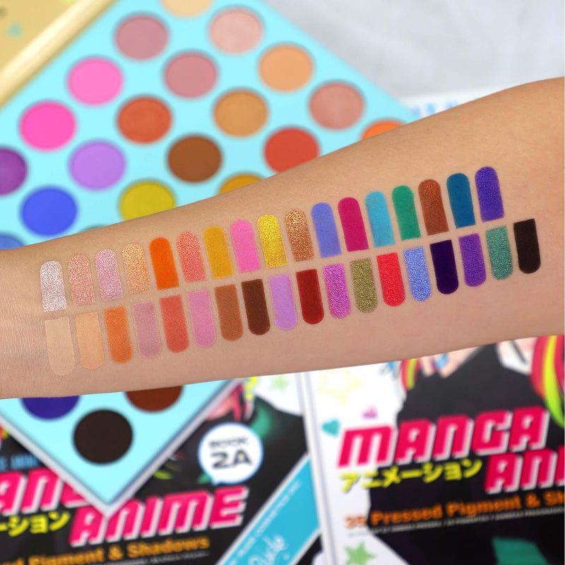 Rude Cosmetics Manga Anime 35 Pressed Pigment & Shadows Book 2A Eye Shadow Rosy Brown Book 2A