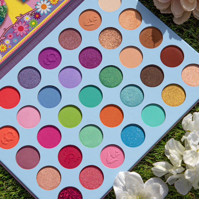 Rude Cosmetics Flower Love 35 Pressed Pigment & Shadows - Florist Eyeshadow Gray Florist