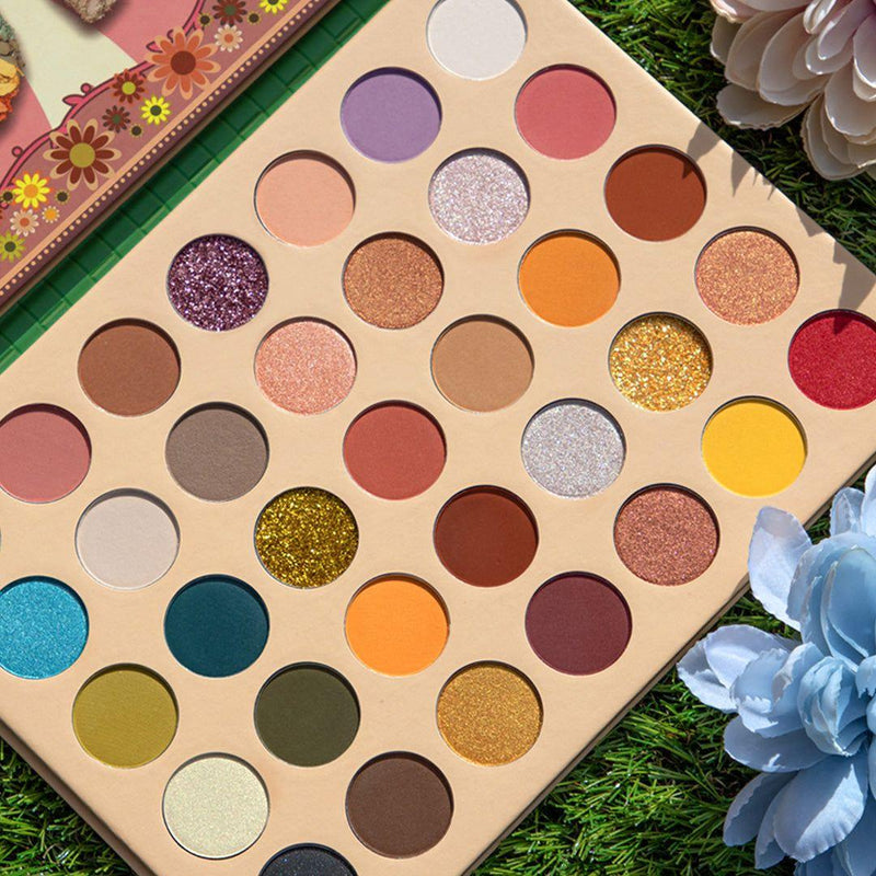 Rude Cosmetics Flower Love 35 Pressed Pigment & Shadows - Gardener Eyeshadow Tan Gardener