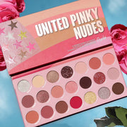 Rude Cosmetics United Pinky Nudes - 21 Pressed Pigment & Shadows Palette Eye Shadow Gray United Pinky Nudes