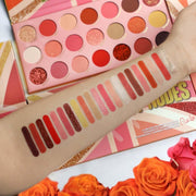 Rude Cosmetics United Peachy Nudes - 21 Pressed Pigment & Shadows Palette Eye Shadow Rosy Brown United Peachy Nudes