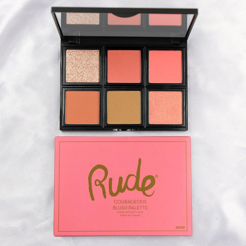 Rude Cosmetics Courageous Blush Palette Face Palettes Light Gray