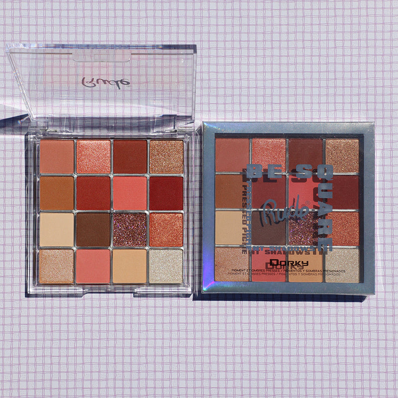 Rude Cosmetics Be Square Pressed Pigments & Shadows - Dorky Eye Shadow Gray Dorky