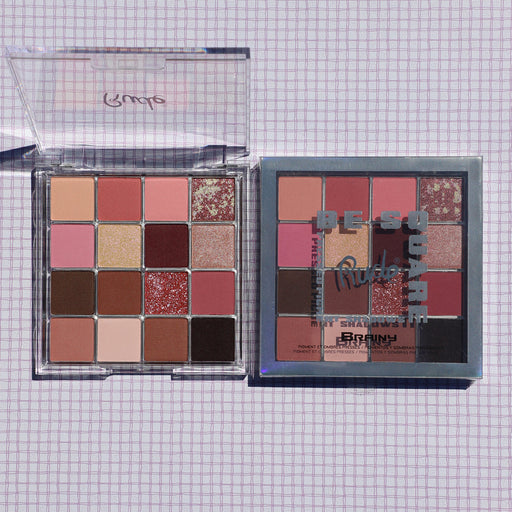 Rude Cosmetics Be Square Pressed Pigments & Shadows - Brainy Eye Shadow Gray