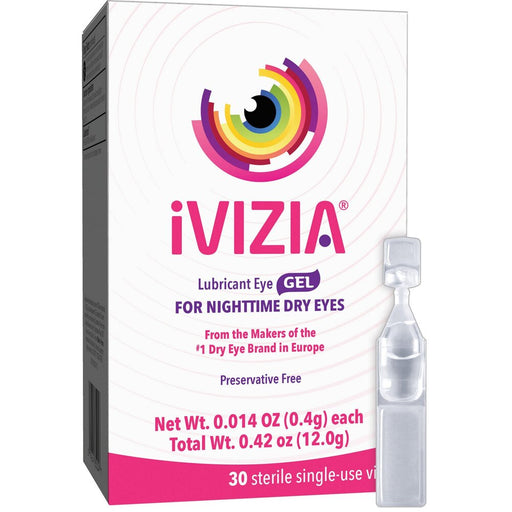 iVIZIA iVIZIA® 0.5% Night Dry Eye Lubricant Eye Gel Single-Use Vial, 30-Pack Eye Drops & Lubricants White Smoke