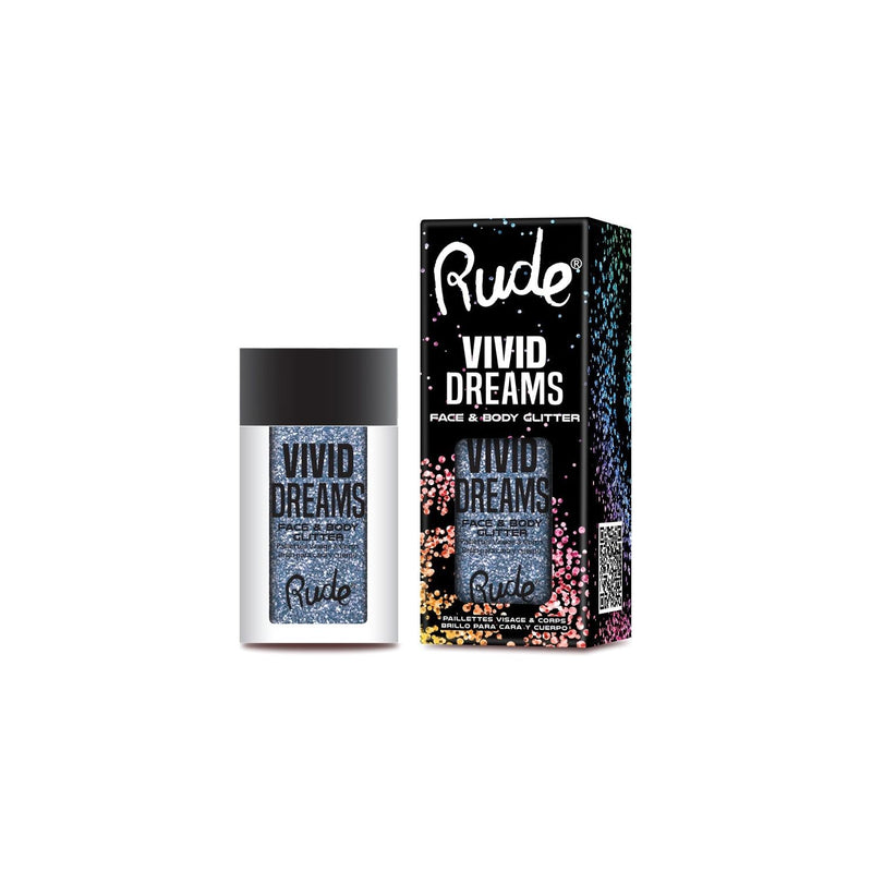 Rude Cosmetics Vivid Dreams Face & Body Glitter Loose Glitter & Pigments Light Gray Night Terrors