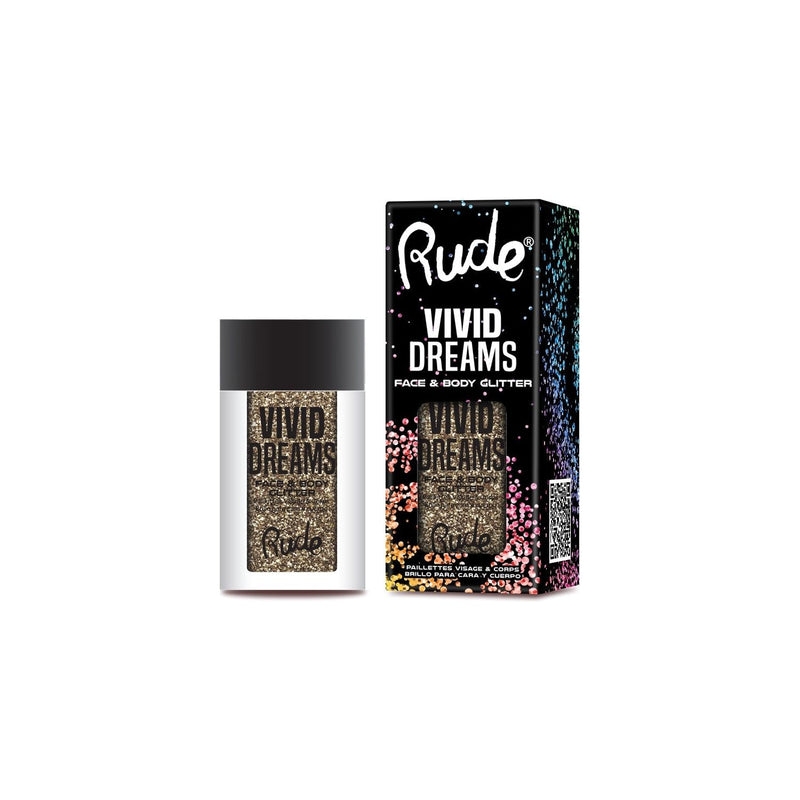 Rude Cosmetics Vivid Dreams Face & Body Glitter Loose Glitter & Pigments Light Gray Cloud 9