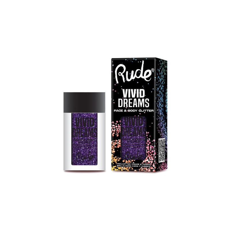 Rude Cosmetics Vivid Dreams Face & Body Glitter Loose Glitter & Pigments Black Paralysis