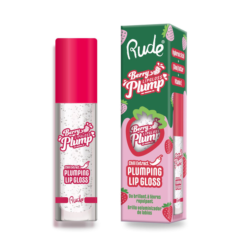 Rude Cosmetics Berry Plump Plumping Lip Gloss Lip Gloss Thistle Crystal Clear