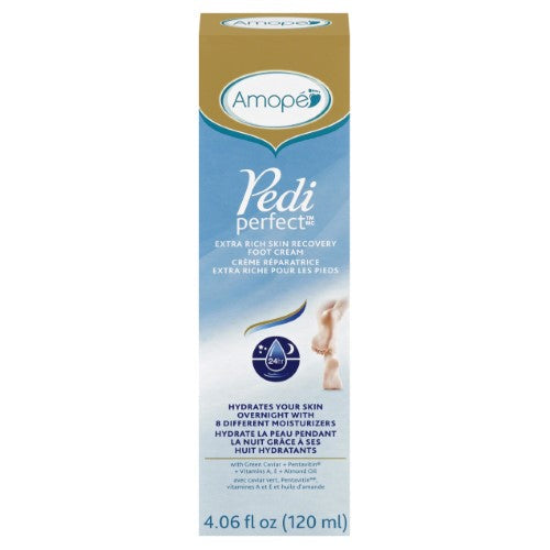 Amope Amope Pedi Perfect Extra Rich Foot Cream, 4.06 Fl. Oz. For Skin Recovery Foot Care Light Steel Blue