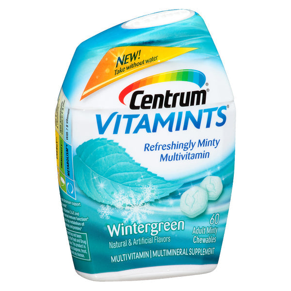 Centrum Centrum VitaMints Multivitamin, Refreshingly Minty, Adult Minty Chewables, Wintergreen Vitamins & Supplements White Smoke