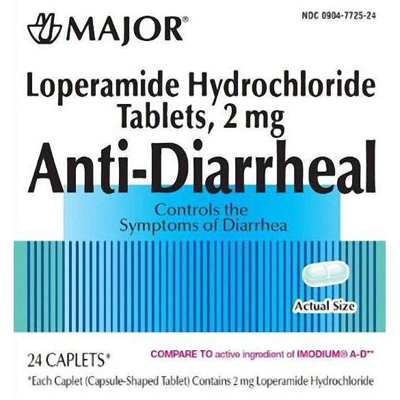 Major Anti-Diarrheal Relief – Loperamide HCl - 2mg (24 ct) Medicine & Drugs White Smoke