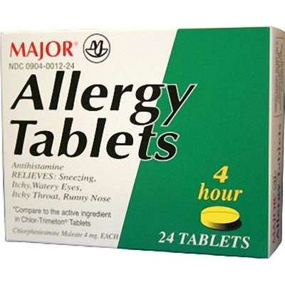Major Major Allergy Relief - Chlorpheniramine Maleate 4 mg, 24 Tablets Medicine & Drugs Sea Green
