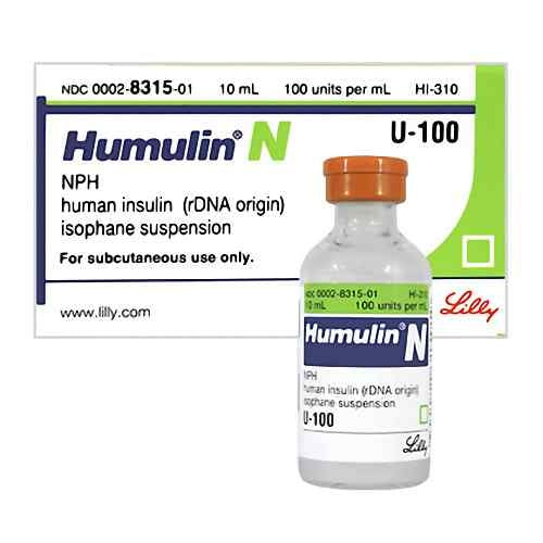 Eli Lilly And Company Eli Lilly And Company Humulin N Insulin, 10 Ml Insulin White Smoke