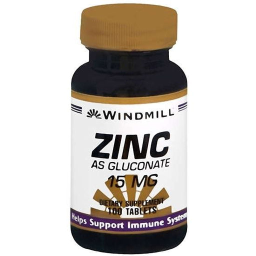 Windmill Windmill Zinc As Gluconate 15 Mg Vitamins & Supplements White Smoke
