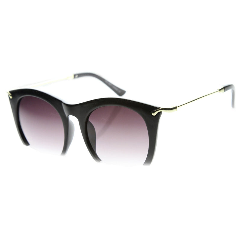 zeroUV Trendy Women's Fashion Half Frame Cat Eye Sunglasses 9651 Sunglasses White Smoke Black Lavender,Tortoise Amber,White Lavender,Red Lavender,Brown Tortoise Amber,White Tortoise Lavender