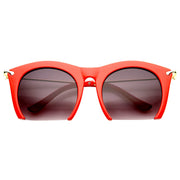 zeroUV Trendy Women's Fashion Half Frame Cat Eye Sunglasses 9651 Sunglasses White Smoke Red Lavender