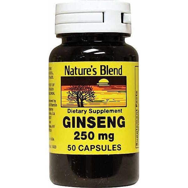 Nature's Blend Nature's Blend Ginseng 250 Mg Cap 50 Vitamins & Supplements White Smoke