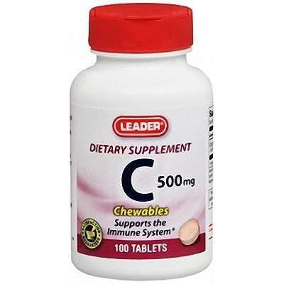 Leader Leader Vitamin C 500mg Chewables - 100 Tabs Vitamins & Supplements Lavender