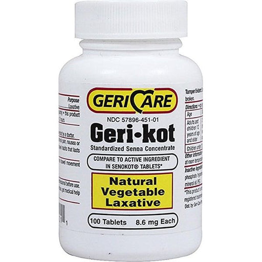 GeriCare GeriCare Geri-Kot 8.6mg Tablets - 100 Ea By (Compare To Senokot) Medicine & Drugs Lavender