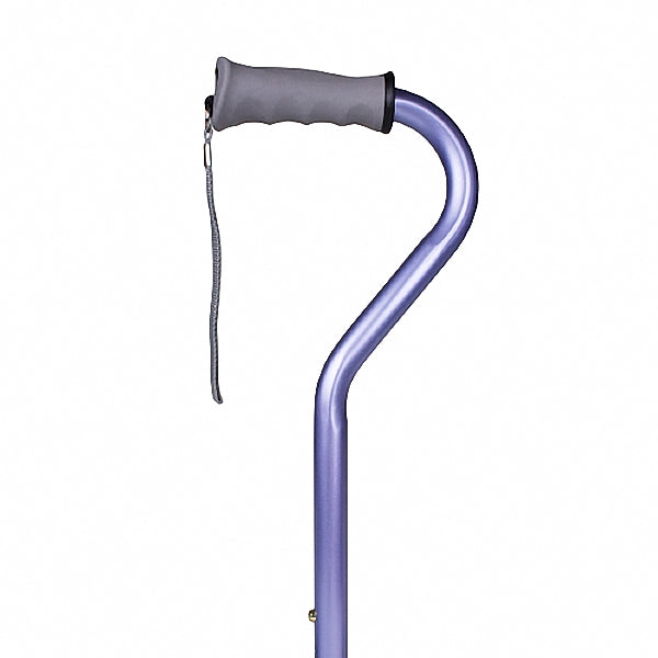 Carex Carex Adjustable Offset Cane with Ergonomic Soft Grip – Stylish Purple Finish Canes & Walking Sticks White Smoke