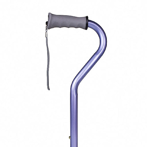 Carex Carex Adjustable Offset Cane with Ergonomic Soft Grip – Stylish Purple Finish Canes & Walking Sticks White Smoke